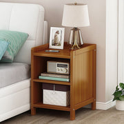 Bamboo Bedside Table – Dark Wood