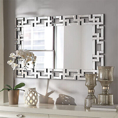 Bevelled Geometric Wall Mirror – Vertical or Horizontal