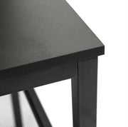 Computer Desk with 2-Tier Shelves – White & Black