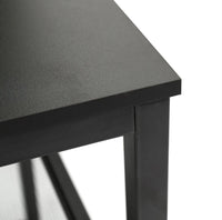 Computer Desk with 2-Tier Shelves – White & Black