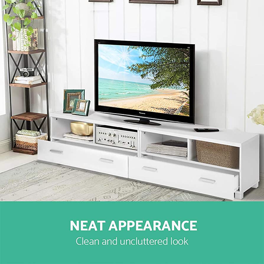 180 cm Detachable White TV Unit