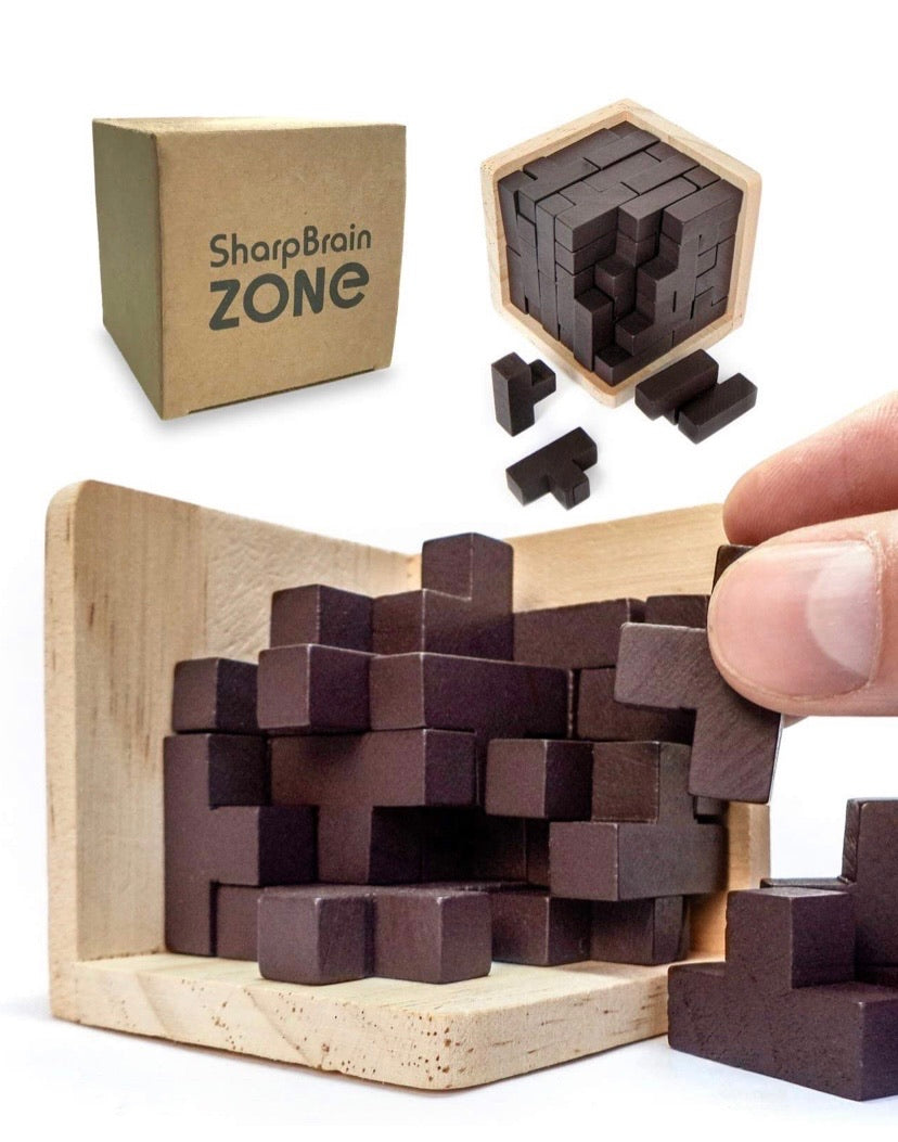 3D Wooden Brain Teaser Puzzle