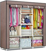 165 cm Portable Fabric Wardrobe with Hanging & Shelf Storage – 6 Colours