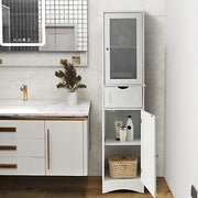 Bathroom Cabinets 5-Tier Tall Slim Storage Cabinet Cupboard Drawer 170CM