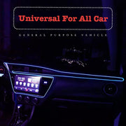 EL Wire Interior Car LED Strip Lights, USB Neon Glowing Strobing Electroluminescent Wire Lights, Ambient Lighting Kits for Car, Garden, Decorations, 5M (Blue)