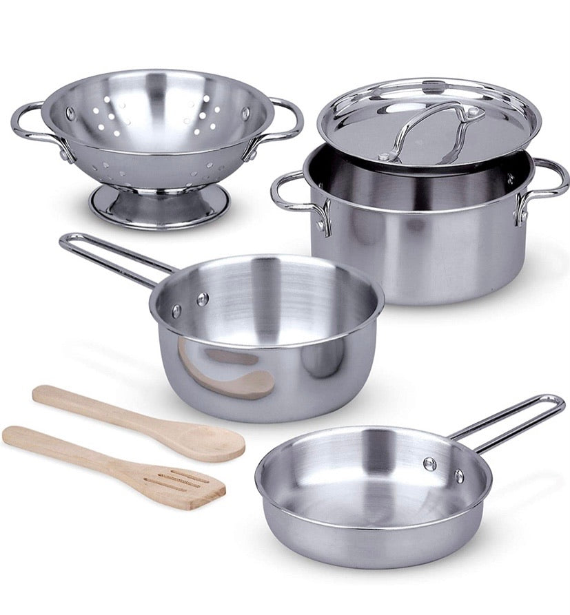 Pretend Stainless Steel Pots