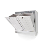 Tilt-out White Laundry Hamper Cabinet Storage Shelf Washing Clothes Free Postage
