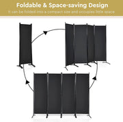 221 × 172 cm 4-Panel Fabric Room Divider – 3 Colours