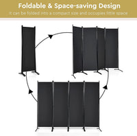 221 × 172 cm 4-Panel Fabric Room Divider – 3 Colours