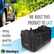 Car Trunk Organizer - Durable Storage SUV Cargo Organizer Adjustable, Blue