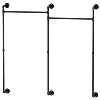 205cm XL Industrial 2-Way Wall-Mounted Garment Rail
