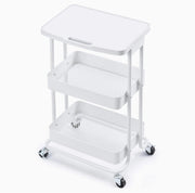3-Tier Rolling Serving Cart with Tabletop