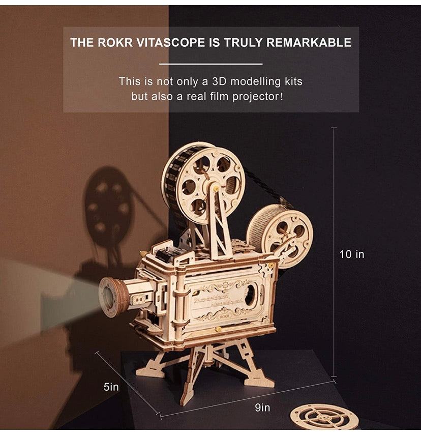 3D Wooden Puzzle Mechanical Model Projector