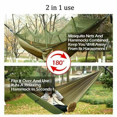 Camping Hammock with Integrated Bug Net & Rain Fly