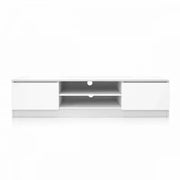 White TV Stand with 2 Doors & Storage