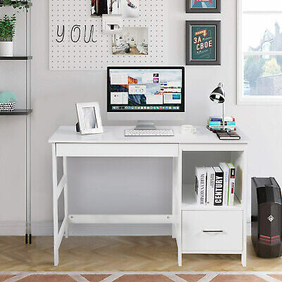 Computer Desk with Drawers & Storage Shelf