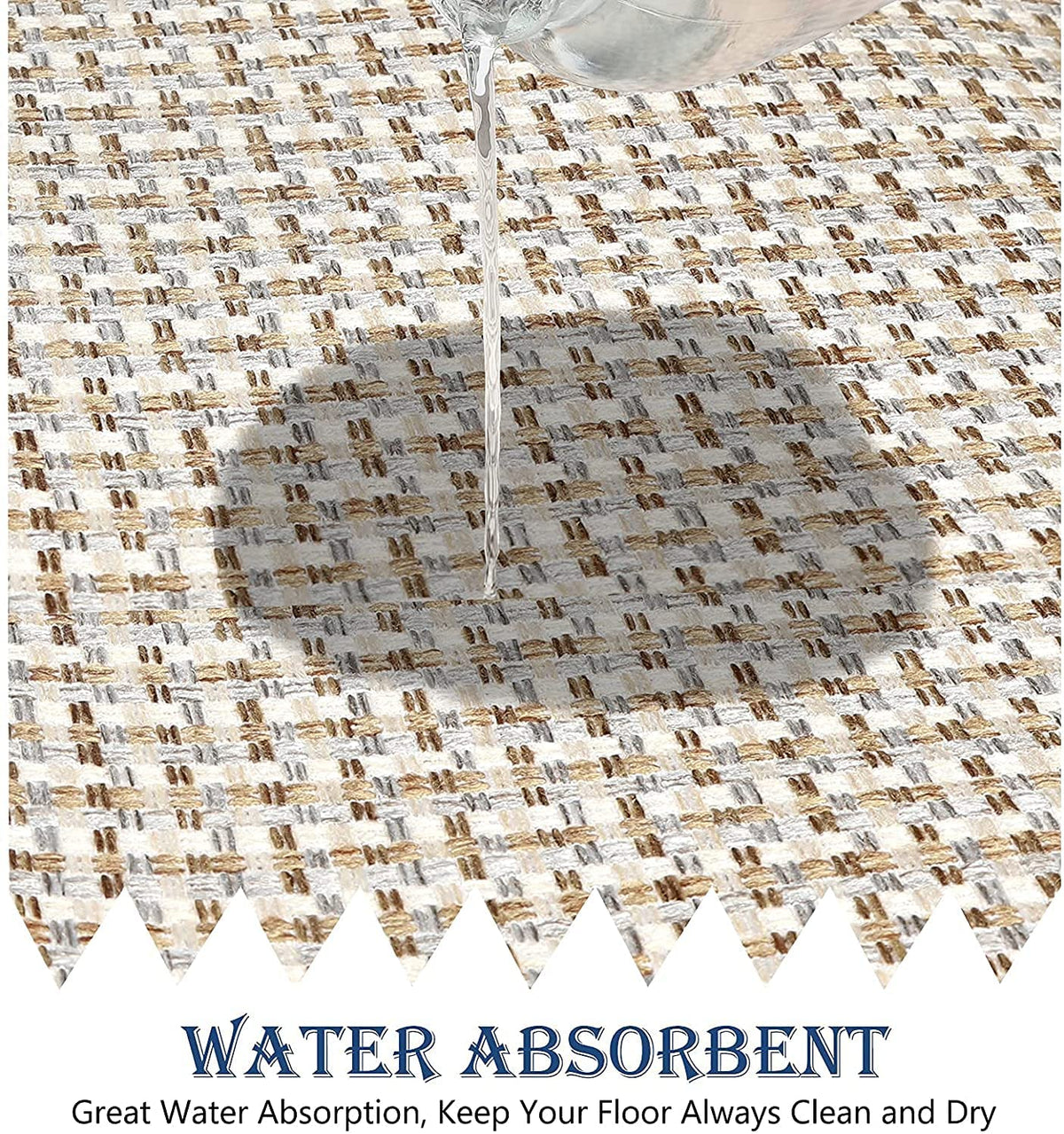 Kitchen Floor Mats, Anti Slip Kitchen Sink Absorbent Rugs and Mats, Non Skid Kitchen Floor Mat, Non Slip Standing Mat Washable (Grey)