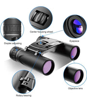 8×21 Compact Folding Binoculars with Strap & Carry Bag
