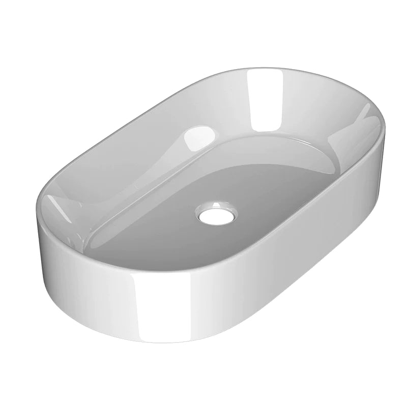 Long Rectangular Ceramic Above-Counter Basin