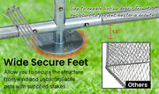 4 × 4 m Chain-Link Dog Kennel Run with Shade Cover