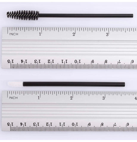 200 Disposable Mascara Wand Spoolies and Lip Brushes, Lipstick Lipgloss Applicator for Eyebrow Eyelash Extension Makeup Kits