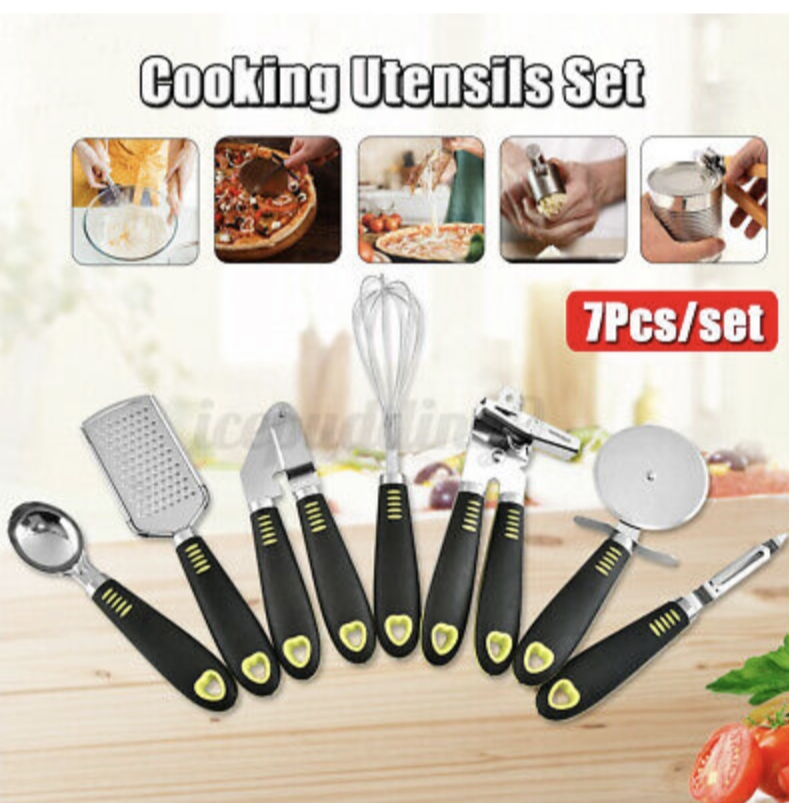 7-Piece Stainless-Steel Kitchen Preparation Tool Set