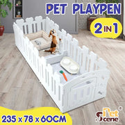 Metal Pet Playpen & Whelping Enclosure with Gate