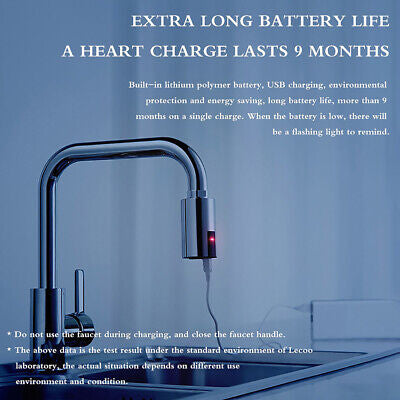 Touchless Motion-Sensor Faucet Adapter – USB Rechargeable