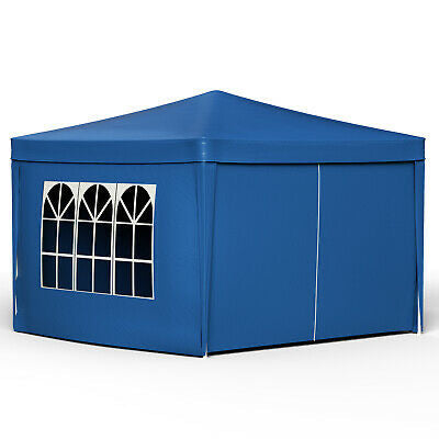 Gazebo Outdoor Camping Wedding Tent Side w/Wall & Window Folding Canopy