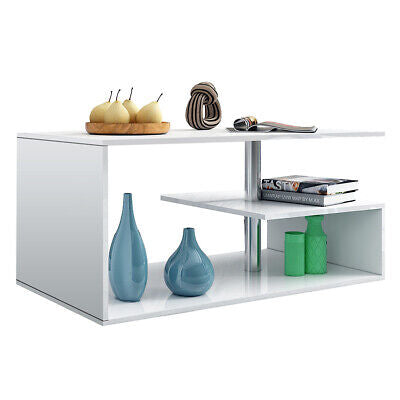Modern High-Gloss Coffee Table with Storage