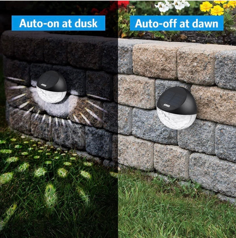 4-Pack Solar Fence & Deck Lights – 22 Lumens
