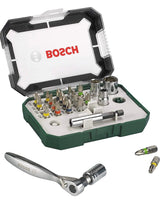 Bosch Screwdriver Bit and Ratchet Set 26 Psc