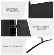 3-Panel Wood & Steel Folding Privacy Screen – 4 Colours