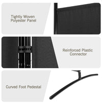 3-Panel Wood & Steel Folding Privacy Screen – 4 Colours