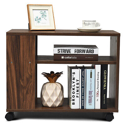Rolling Industrial Bedside & Sofa Table