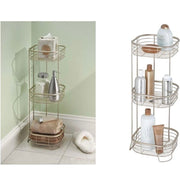 3-Tier Freestanding Steel Bathroom Organiser – Satin Finish