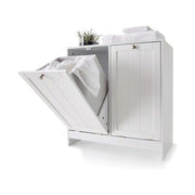 Tilt-out White Laundry Hamper Cabinet Storage Shelf Washing Clothes Free Postage