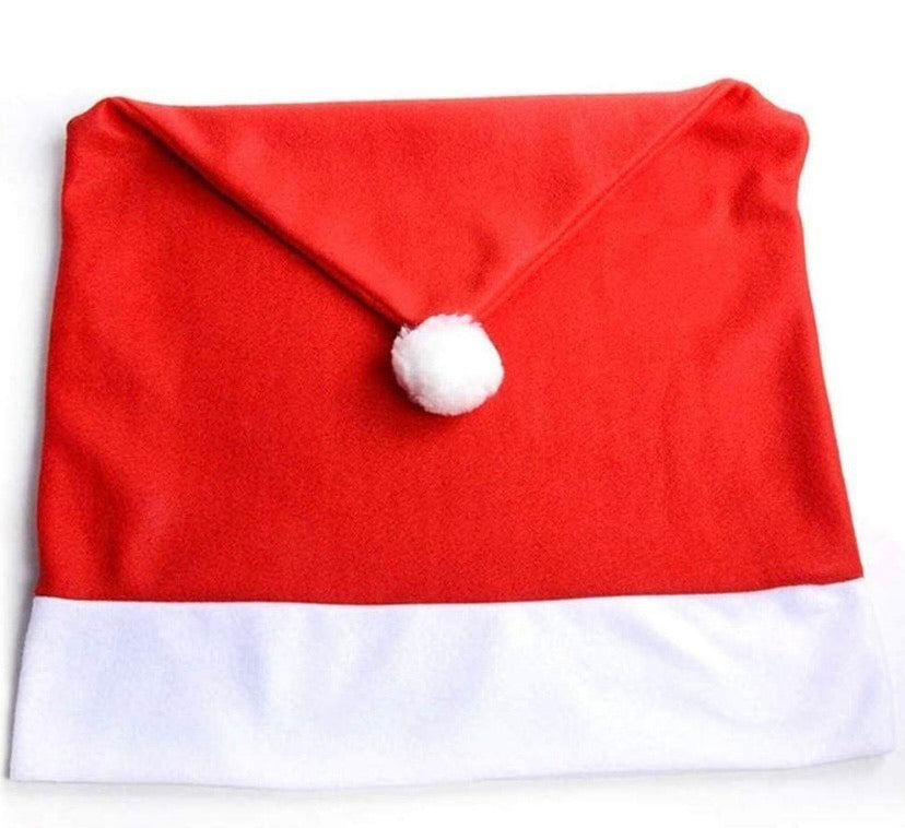 4-Pack Santa Hat Christmas Dining Chair Covers