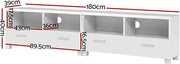 180 cm Detachable White TV Unit