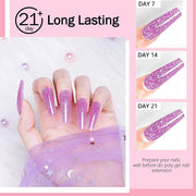 10PCS Poly Gel Nail Kit with UV Lamp 4 Glitter Polly Jell Quick Nail Extension Gel Builder Easy Professional Poly Nail Gel Kit for Starters and Technician DIY Cat Eye French Ombre Nails