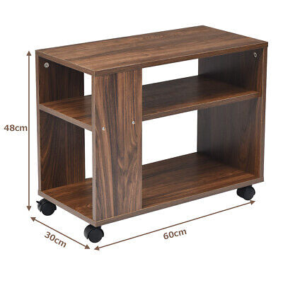 Rolling Industrial Bedside & Sofa Table