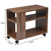 Rolling Industrial Bedside & Sofa Table