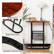 2-Tier Oval Side Table