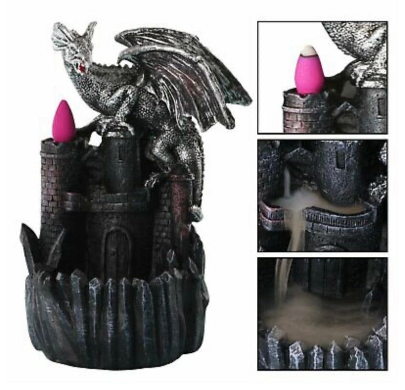 Dragon Waterfall Backflow Incense Burner with 50 Cones