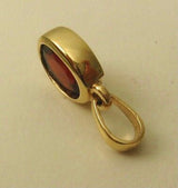 Genuine Solid 9K 9ct Yellow Gold Natural Garnet Pendant