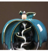 Apple Ceramic Backflow Incense Holder with 50 Cones