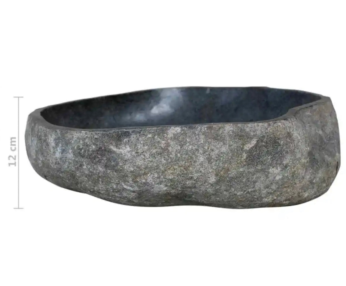 Natural River-Stone Oval Countertop Basin – 3 Size Ranges
