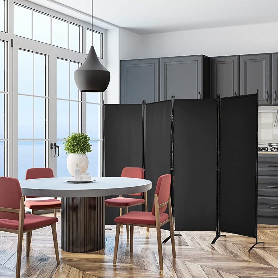 221 × 172 cm 4-Panel Fabric Room Divider – 3 Colours