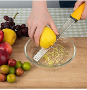 Stainless-Steel Fine Grater & Zester with Cover and Brush
