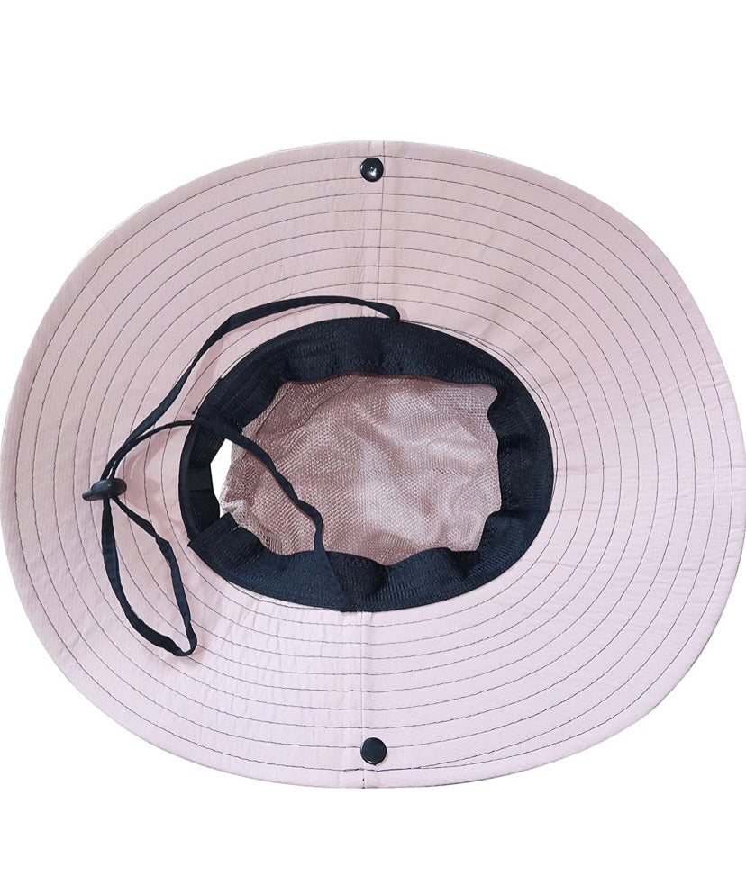 Women's Outdoor UV Protection Foldable Mesh Wide Brim Beach Fishing Hat